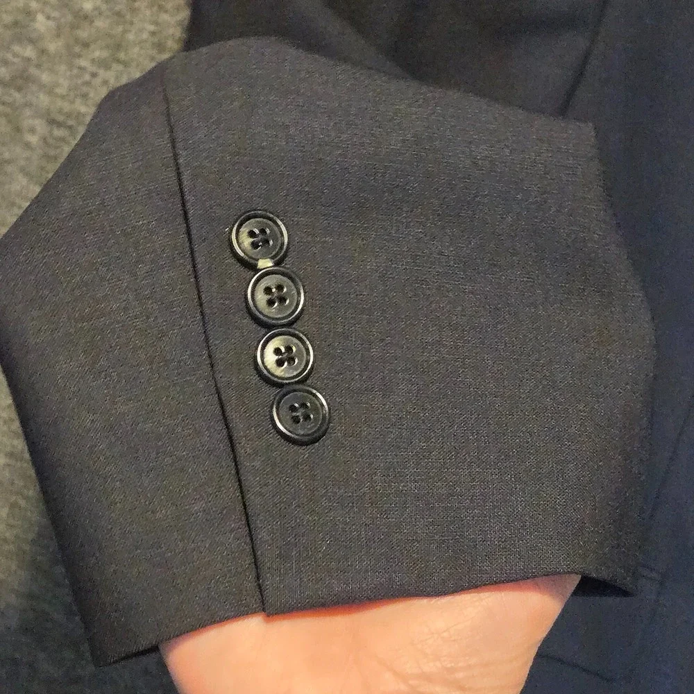 Brooks Brothers 346 Men Blazer 50L Navy Wool Blend‎ Stretch Suit Jacket